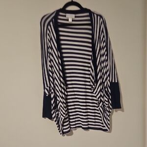 Jessica Simpson Navy and White Striped Cardigan